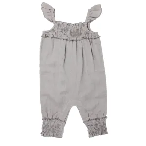 Organic Kids' Muslin Sleeveless Romper in Cloud