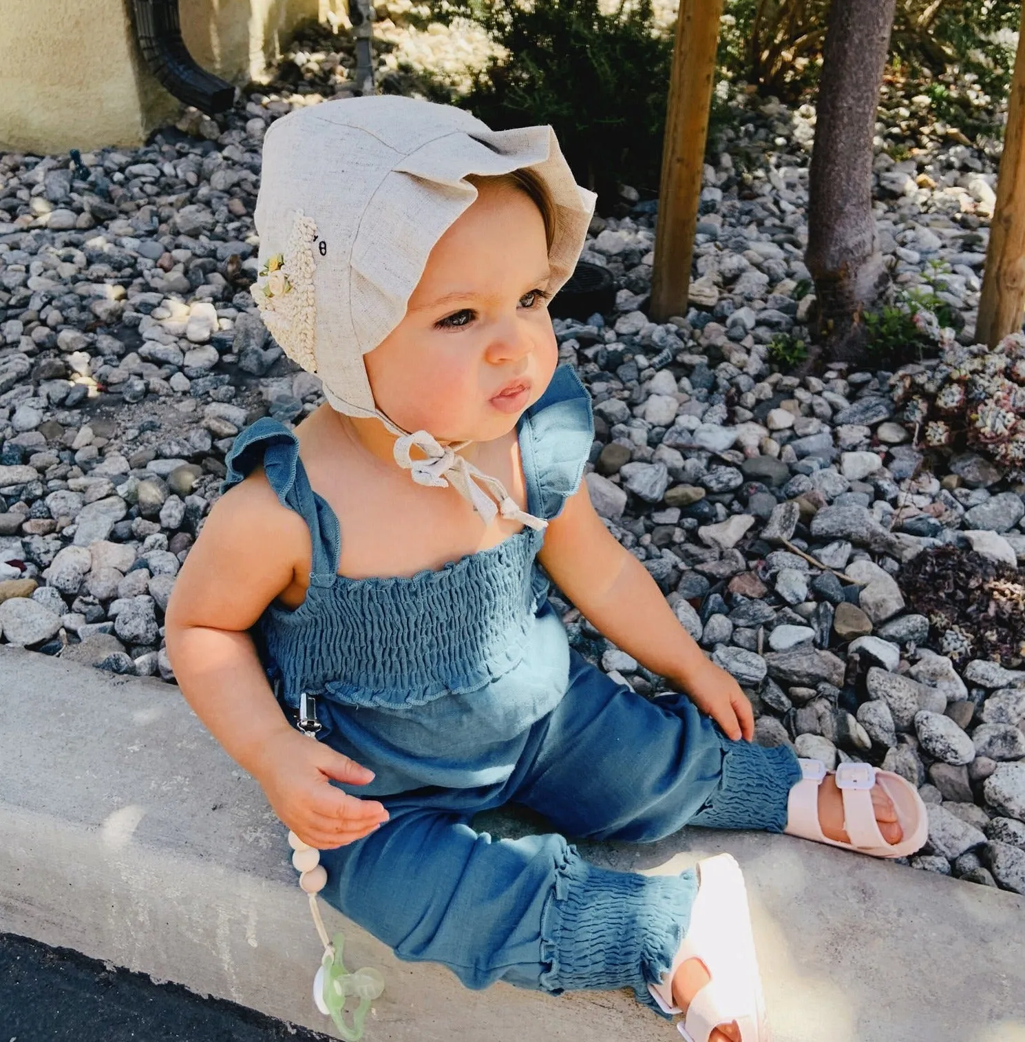 Organic Muslin Sleeveless Romper