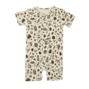 Organic Printed Short Sleeve Romper