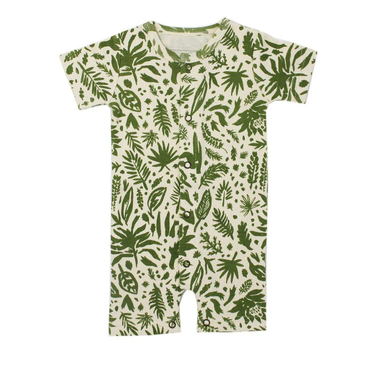 Organic Printed Short Sleeve Romper