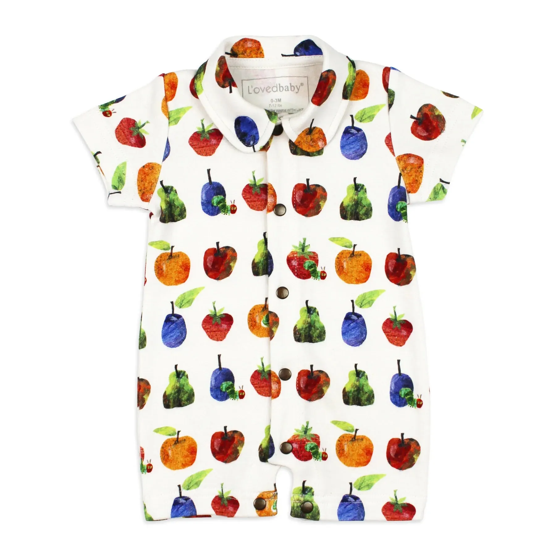 Organic Short Sleeved Romper, Fruit