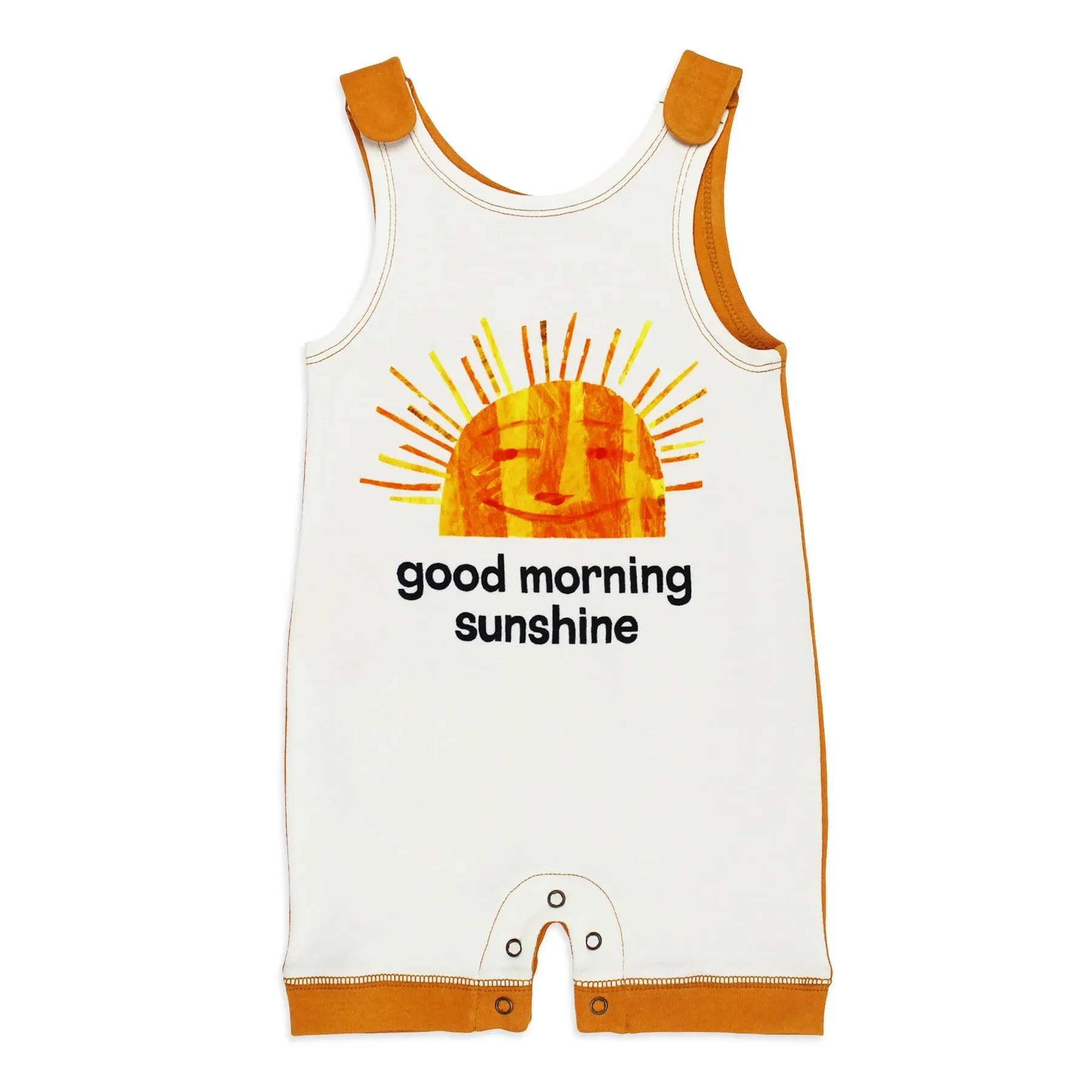 Organic Sleeveless Romper, Sunny Day