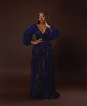 Oyemwen Holiday Collection Jumpsuit Purple/Blue