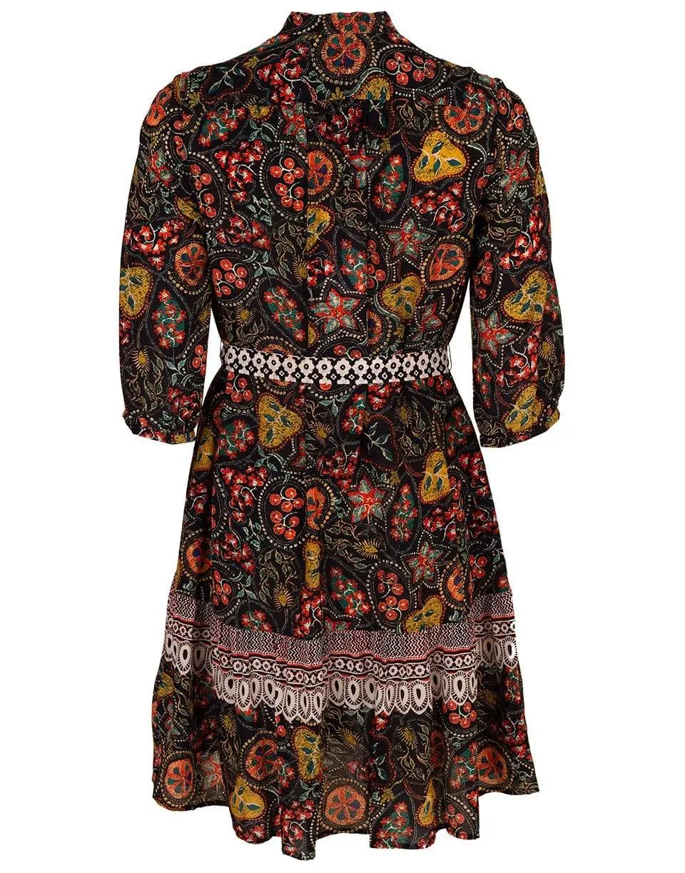 Paisley Multicolor Print Tyra Dress