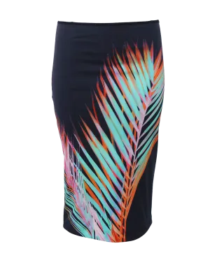 Palm Print Pencil Skirt