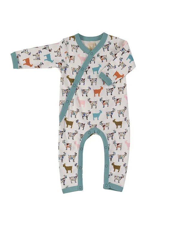 PIGEON ORGANICS - Goat Sleepsuit Blue