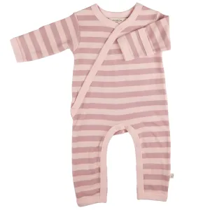 Pigeon Organics - Pink Kimono, fine stripe print