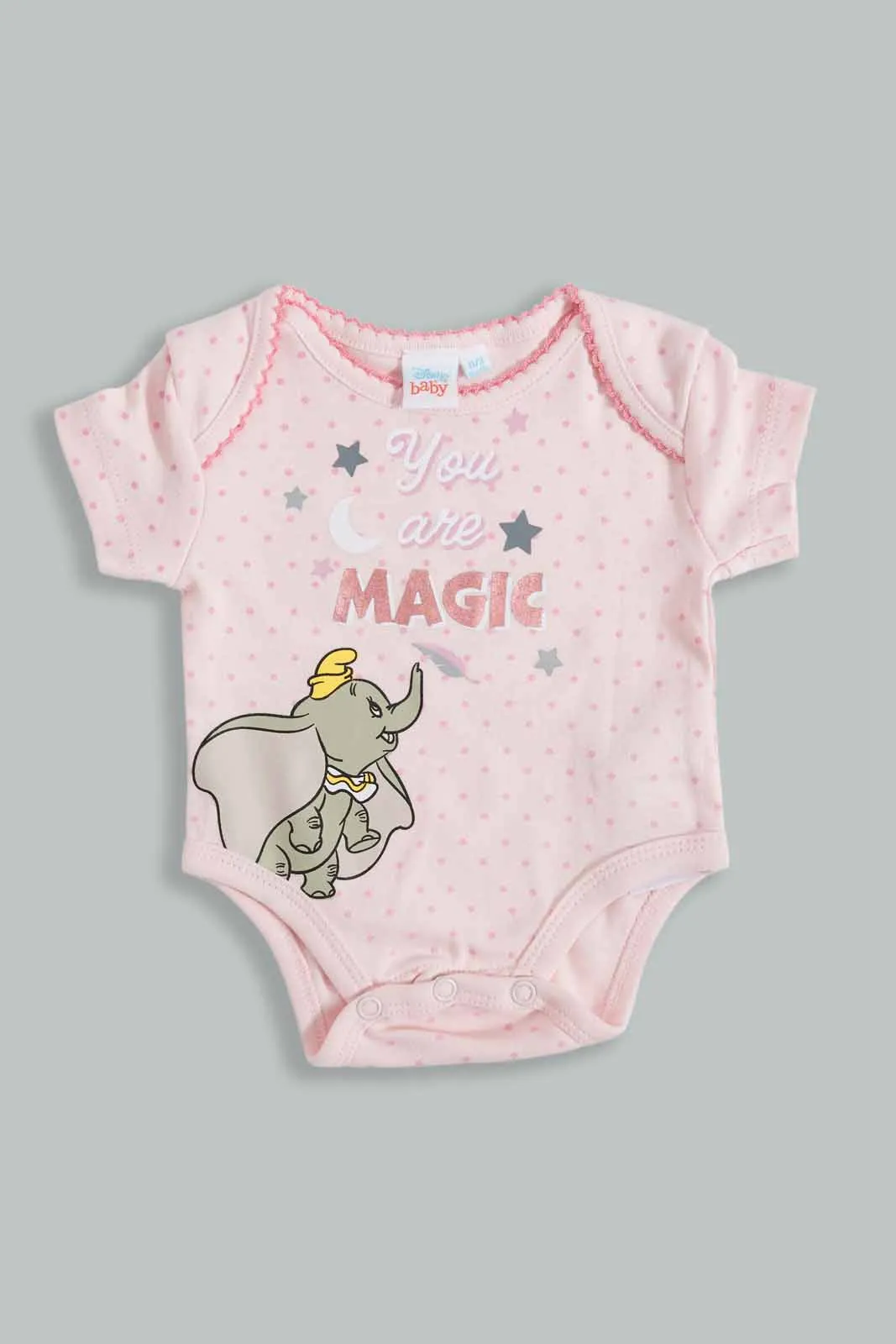 Pink Dumbo Gift Set For Babies (4 Piece)