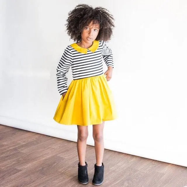 Pippa Girl’s Mustard Yellow Dress