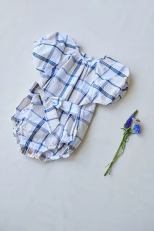 PLAID SEERSUCKER BABY ROMPER