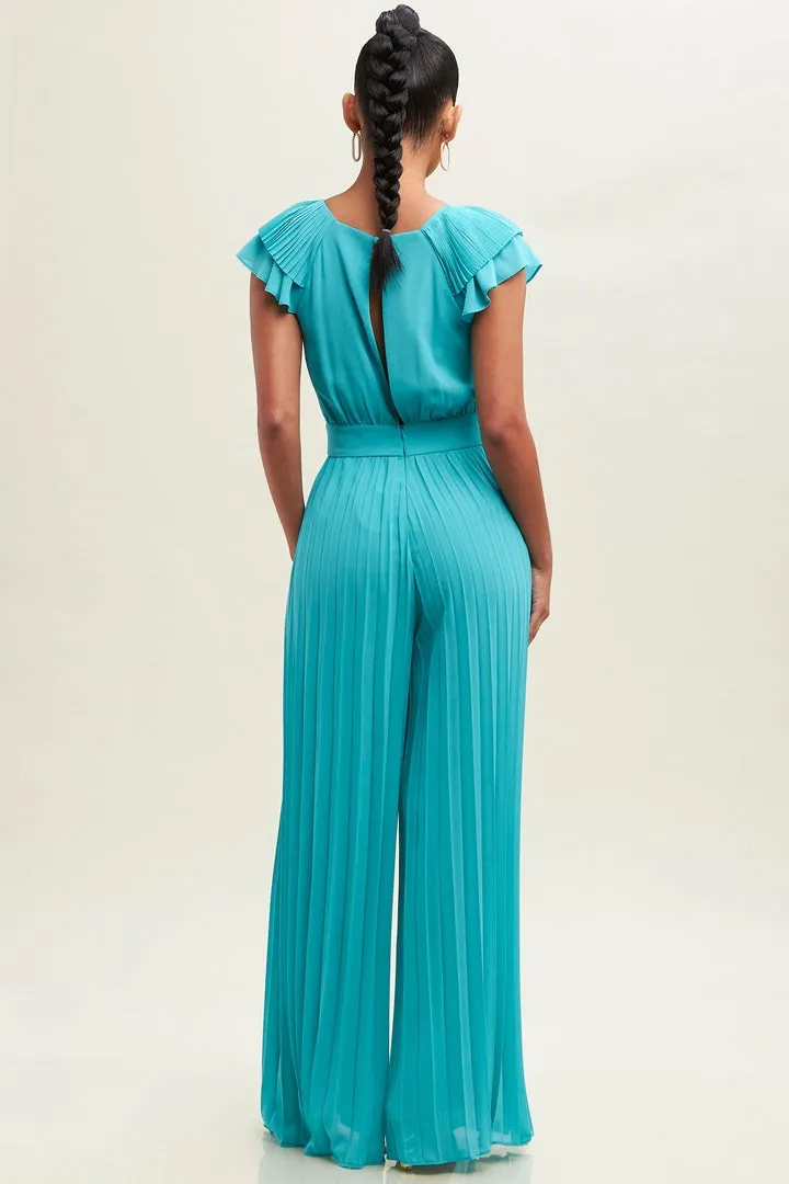 Pleated Chiffon Jumpsuit