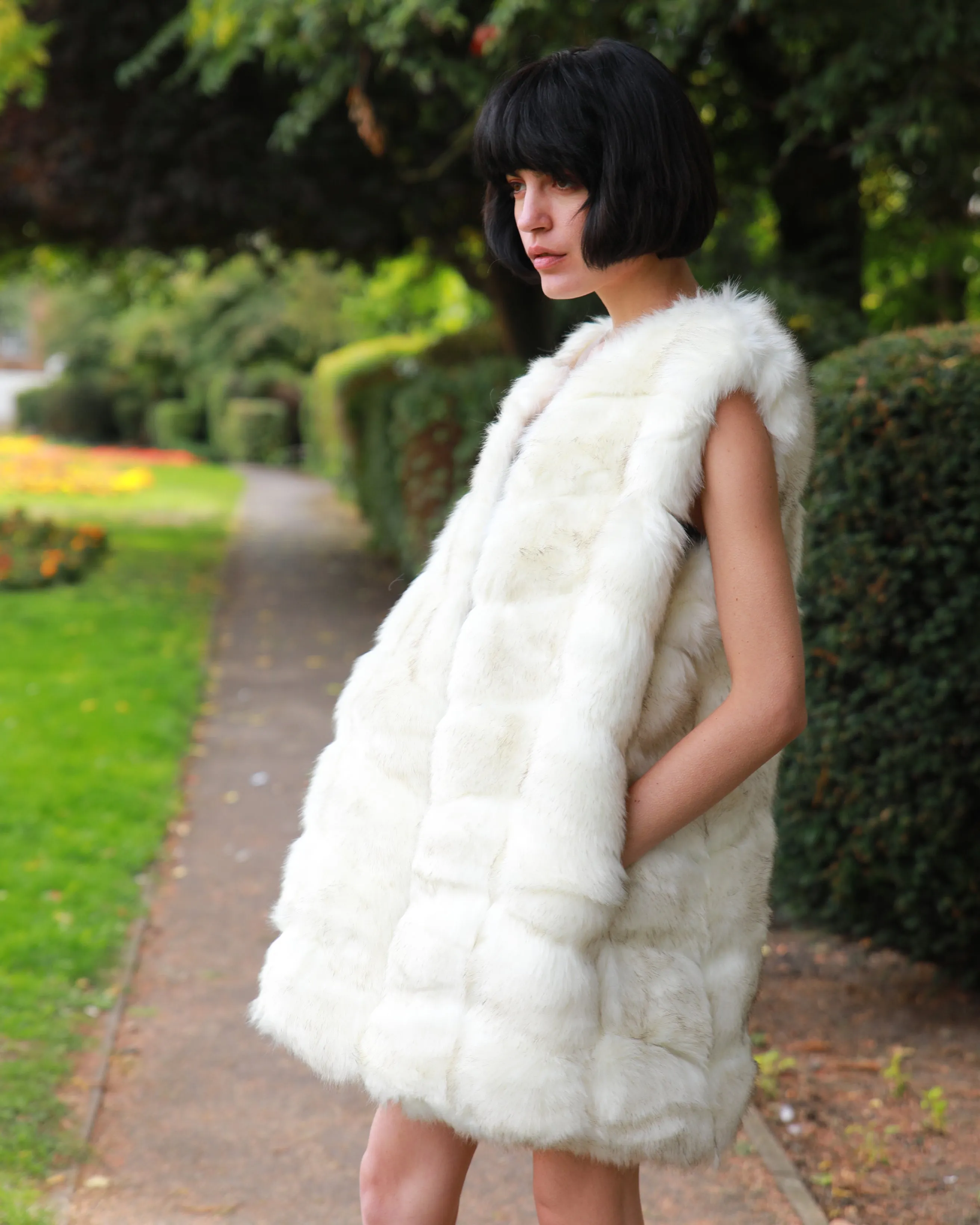 Plus Size Faux Fur Gilet