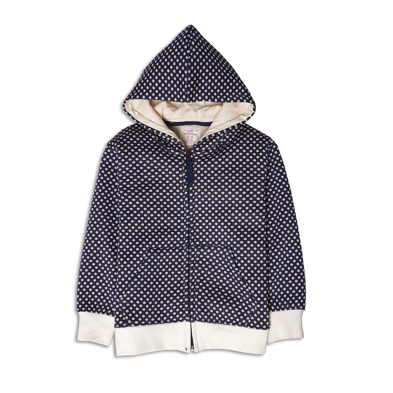 Polka Dot's Fleece Zipper Hoodie