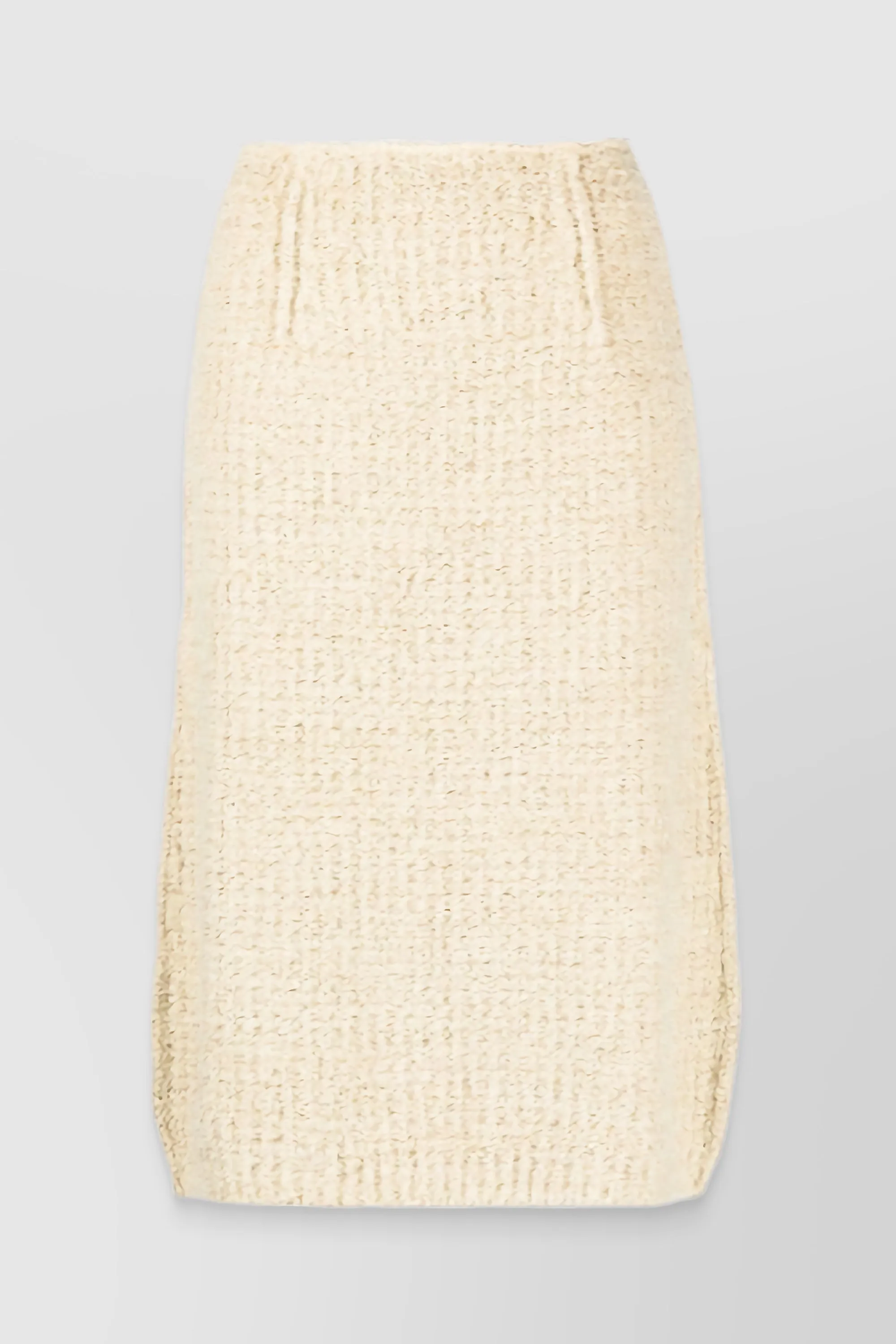 Potato bag bouclé midi pencil skirt