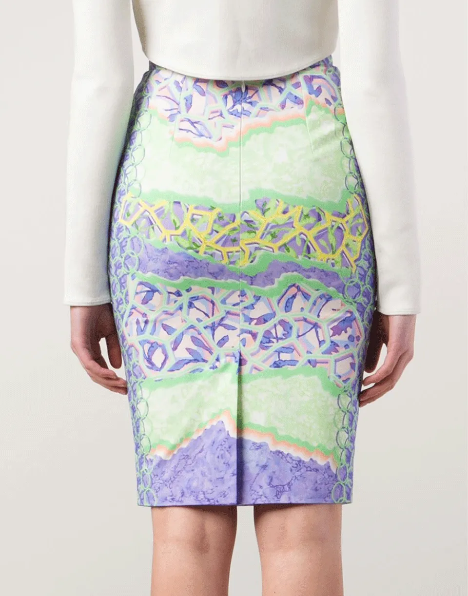 Printed Pencil Skirt