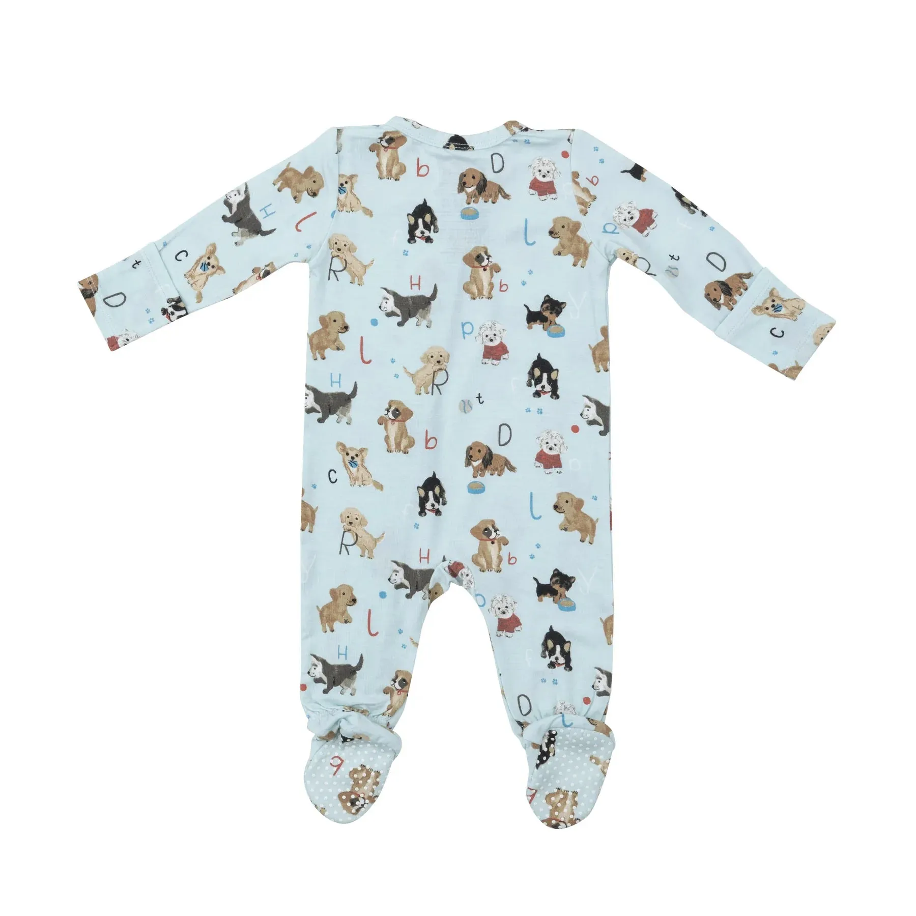 Puppy Alphabet Zipper Footie