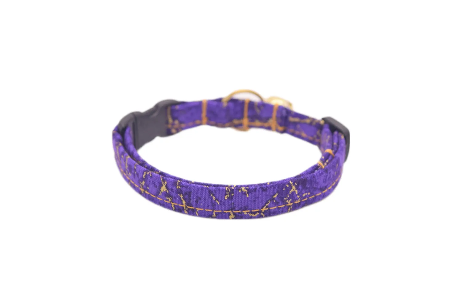 Purple & Gold Marble Cat Collar