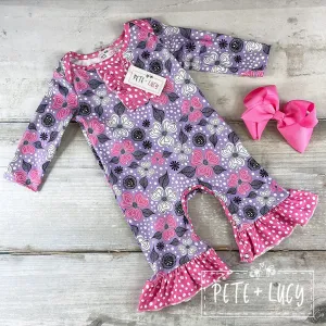 Purple Posies Romper