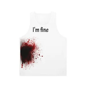 "I Am Fine" Unisex Graphic Tank Top for Gym or Everyday Wear