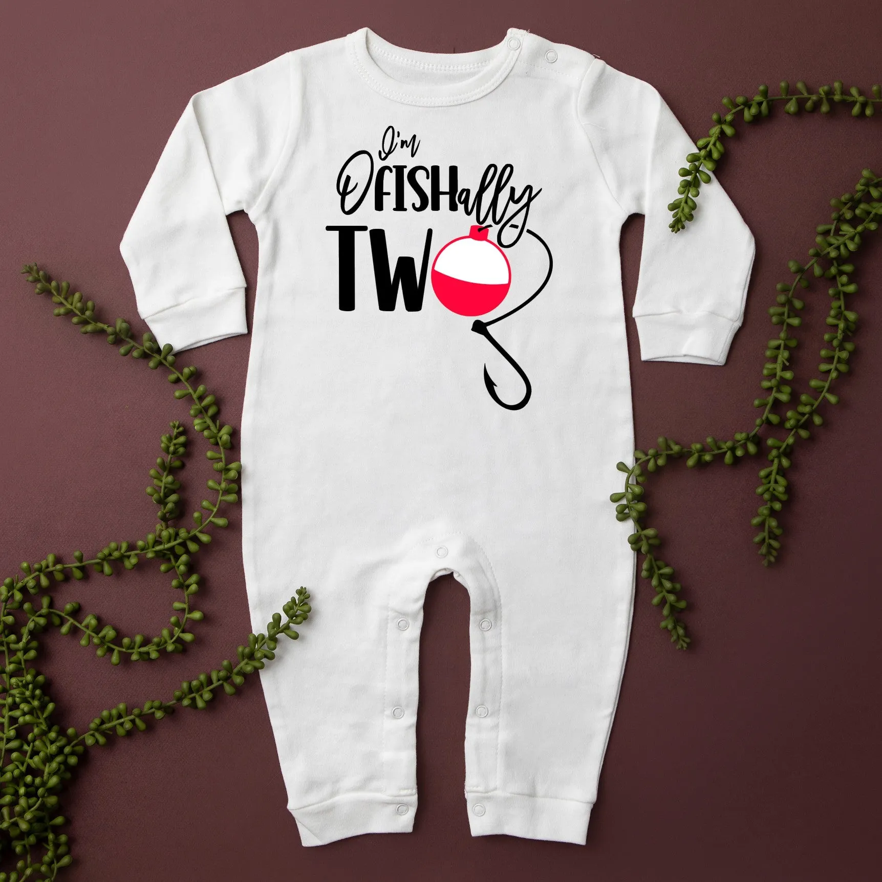 "Ofishally Two" 2nd Birthday Long Sleeve Romper