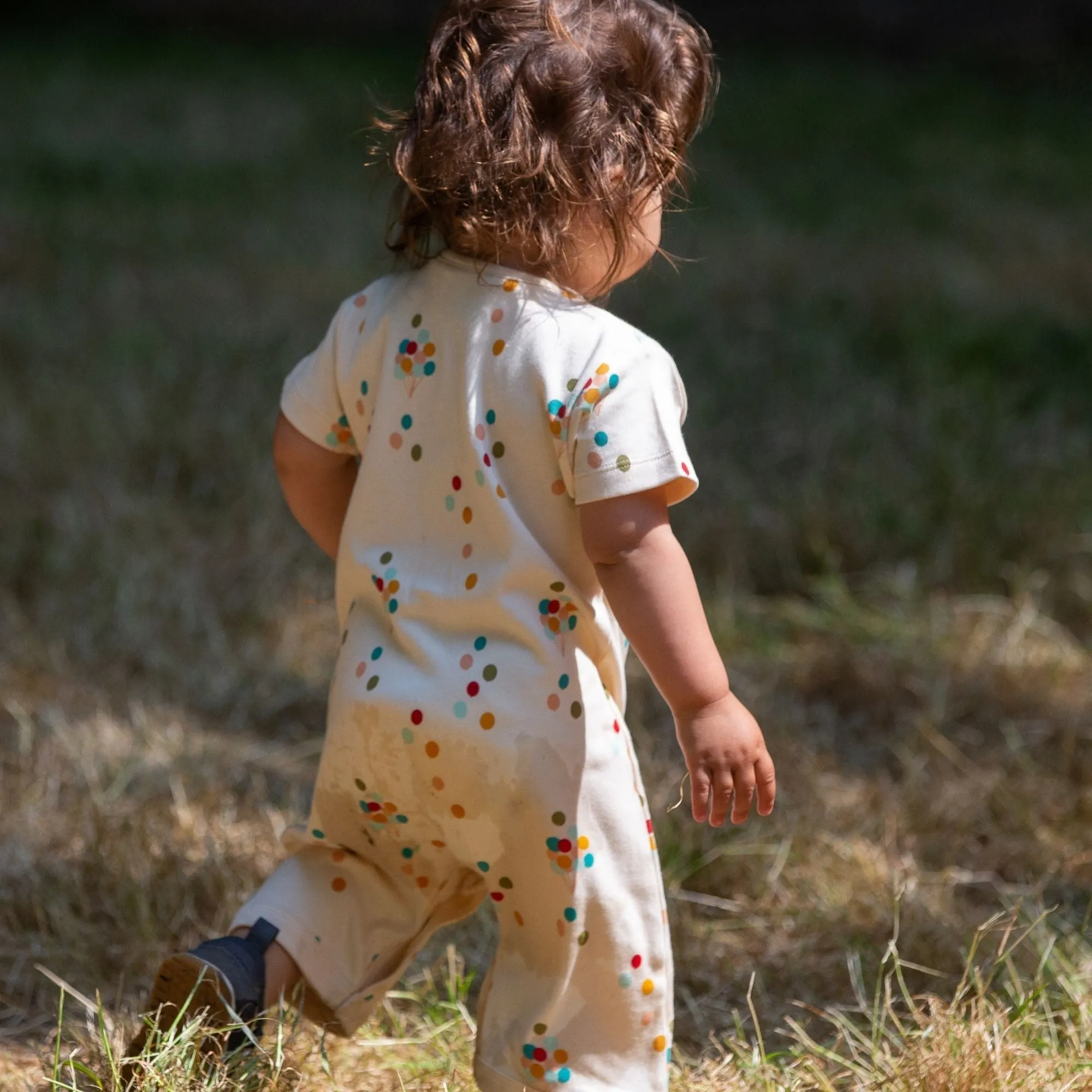 Rainbow Balloons Organic Summer Romper