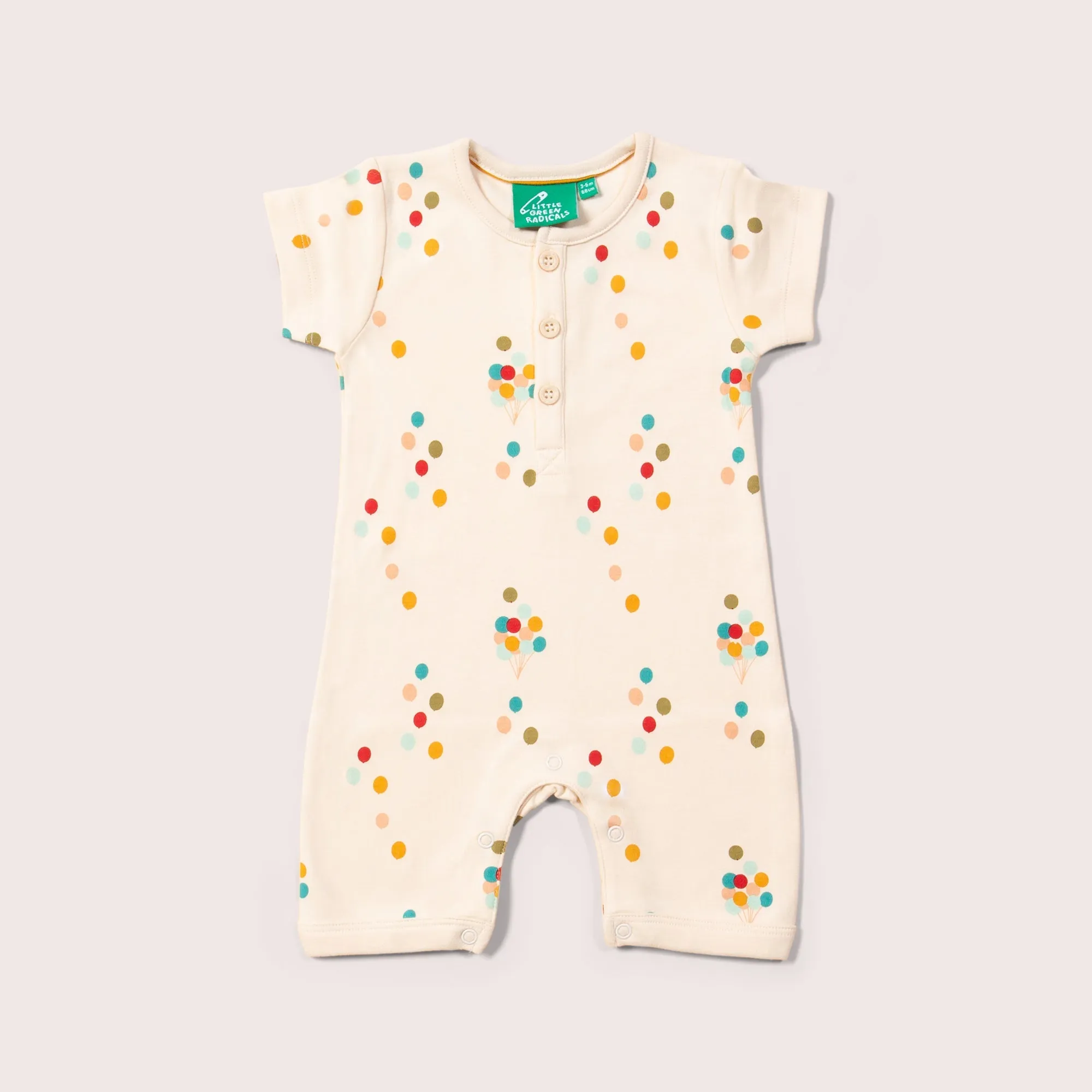 Rainbow Balloons Organic Summer Romper