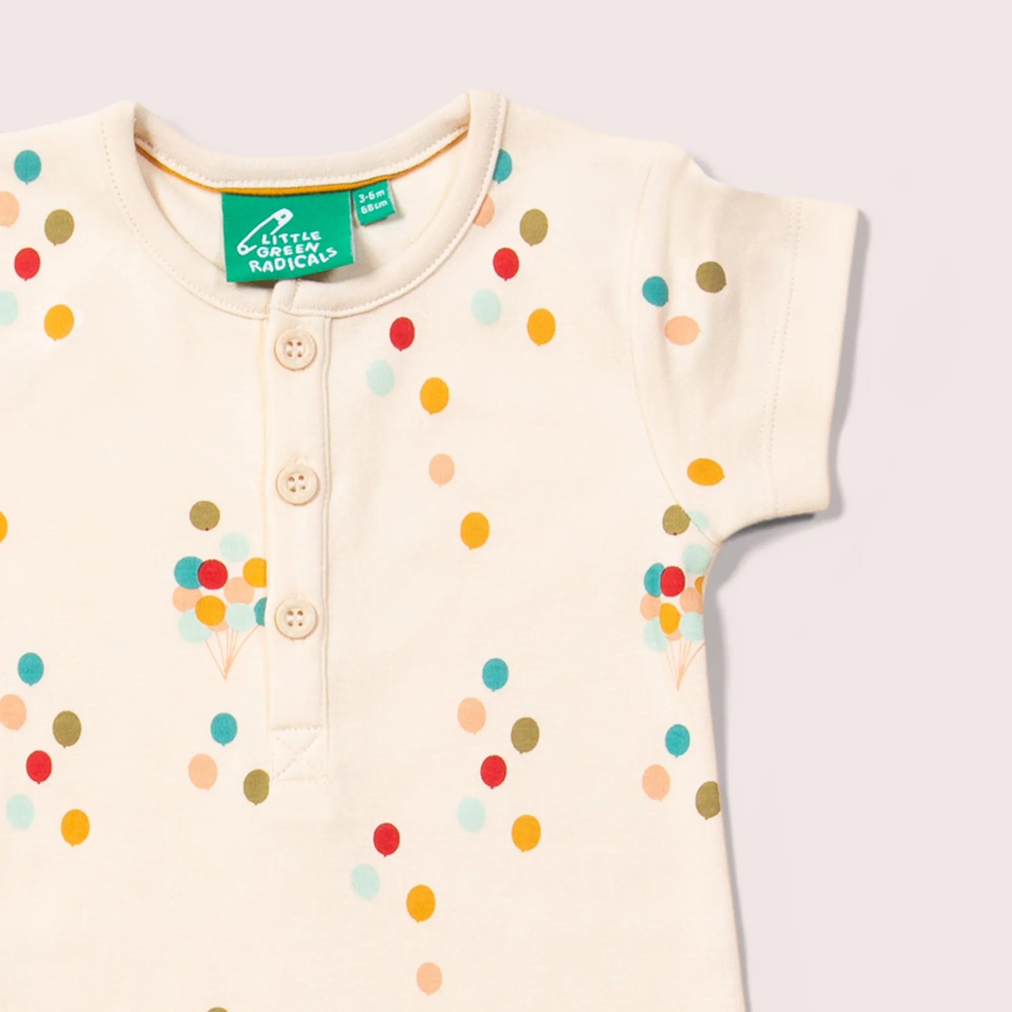 Rainbow Balloons Organic Summer Romper