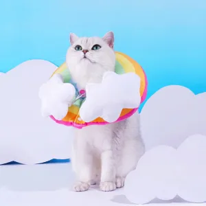 Rainbow E-Collar Elizabeth Adjustable Cat Cone