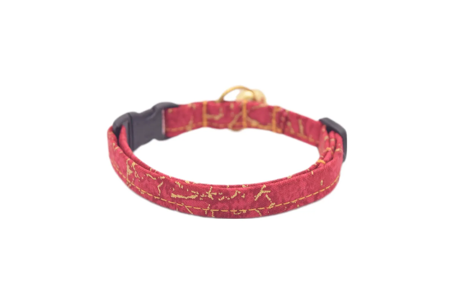 Red & Gold Marble Cat Collar