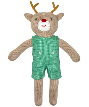 Reindeer with romper Knit Doll