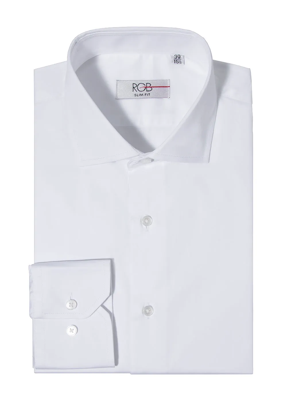 RGB-19 SOLID WHITE STRETCH SHIRT