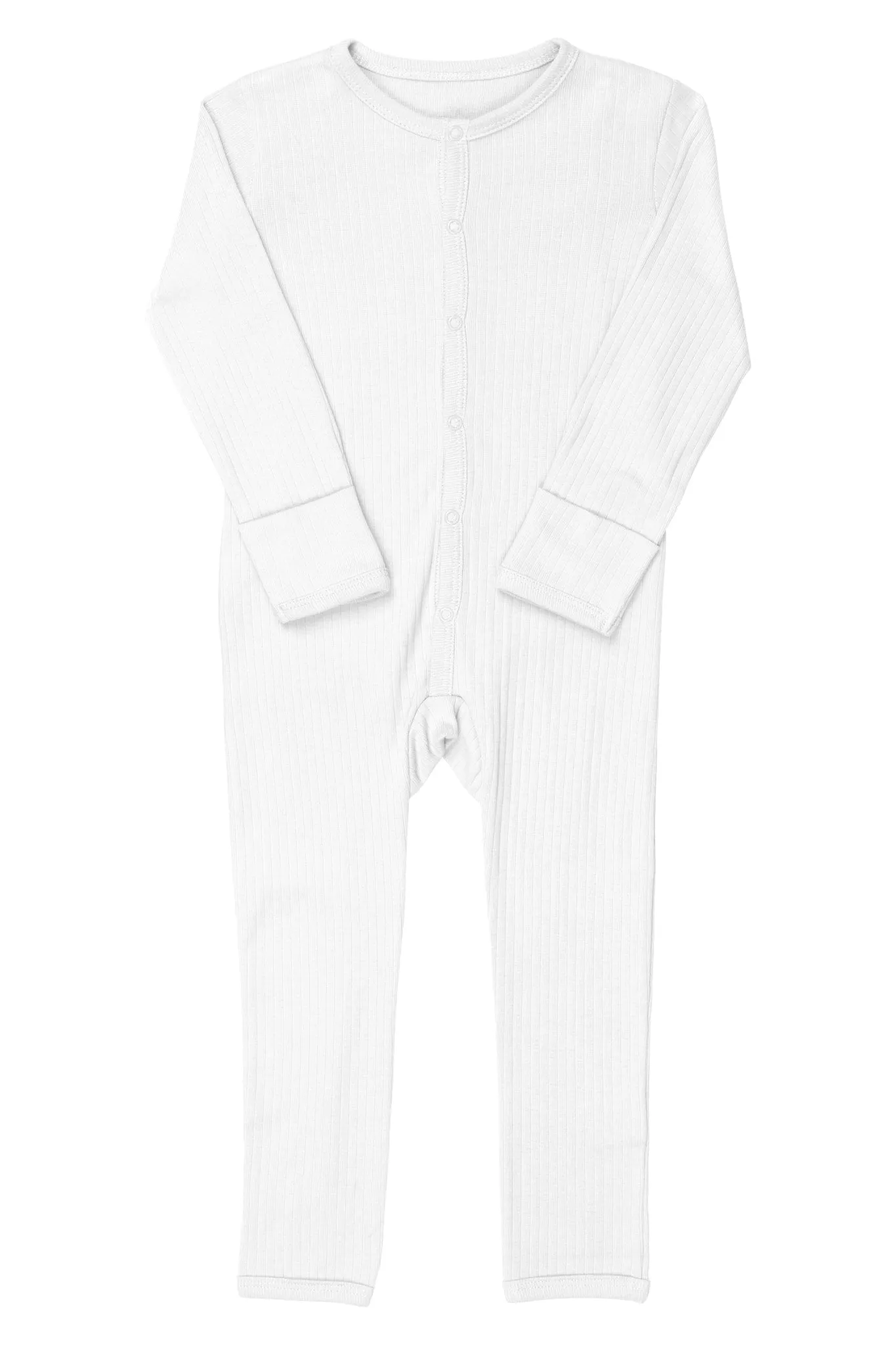 RIB JERSEY FULL BODY - WHITE