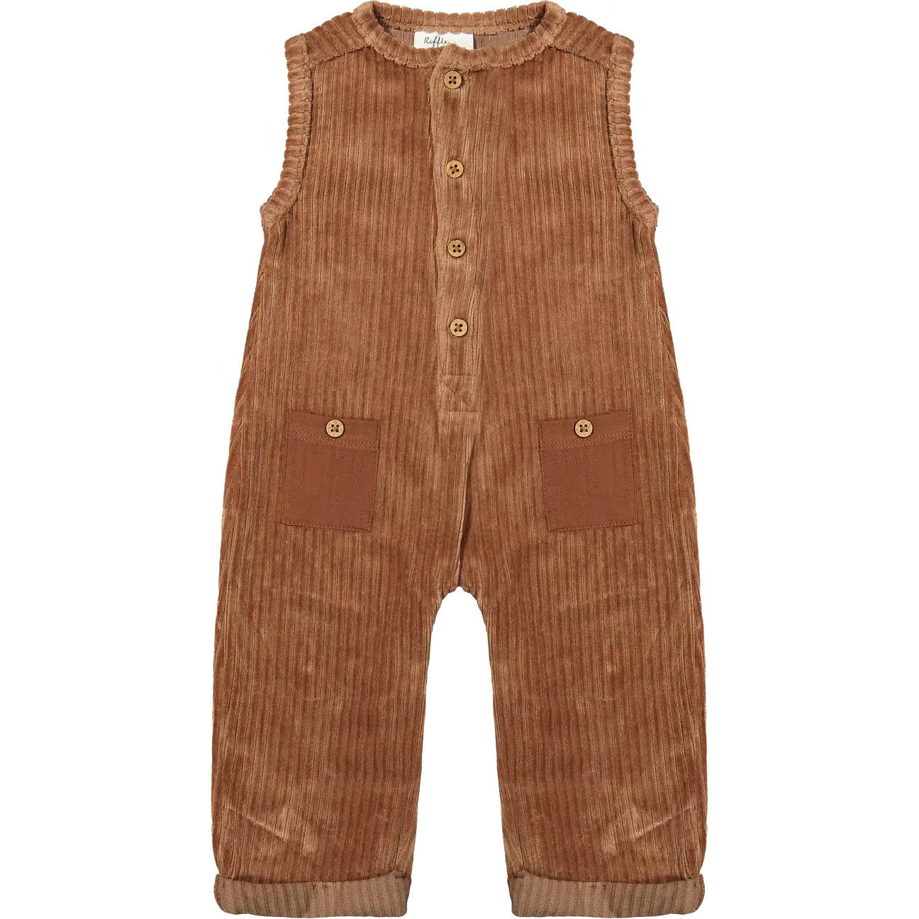 Riffle Amsterdam - Organic Sleeveless Romper - Corduroy Brown