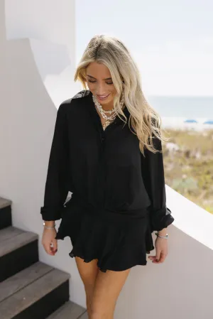 Right On Time Romper - Black