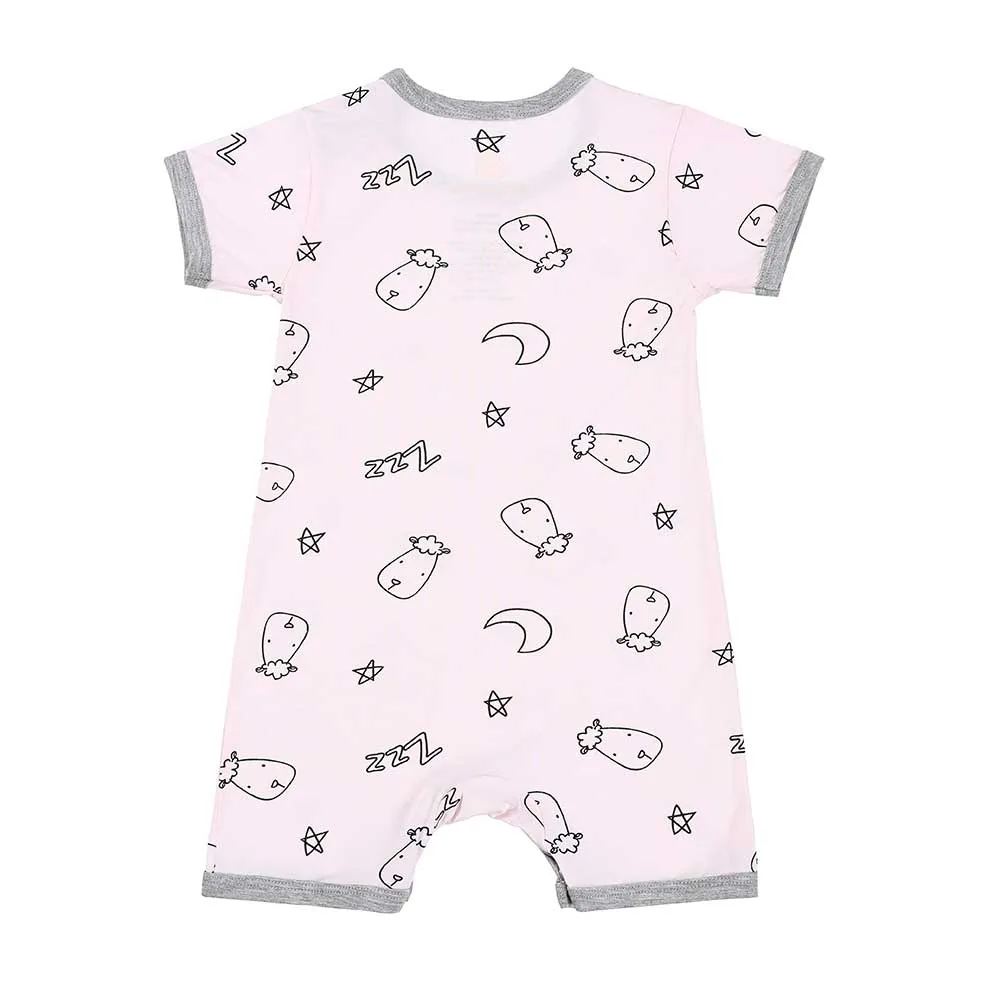 Romper Short Sleeve Sweet Dreams Baa Baa Pink