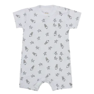 Romper Short Sleeve White Small Star & Sheepz