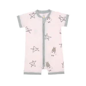 Romper Short Sleeve Zip Big Star & Sheepz Pink