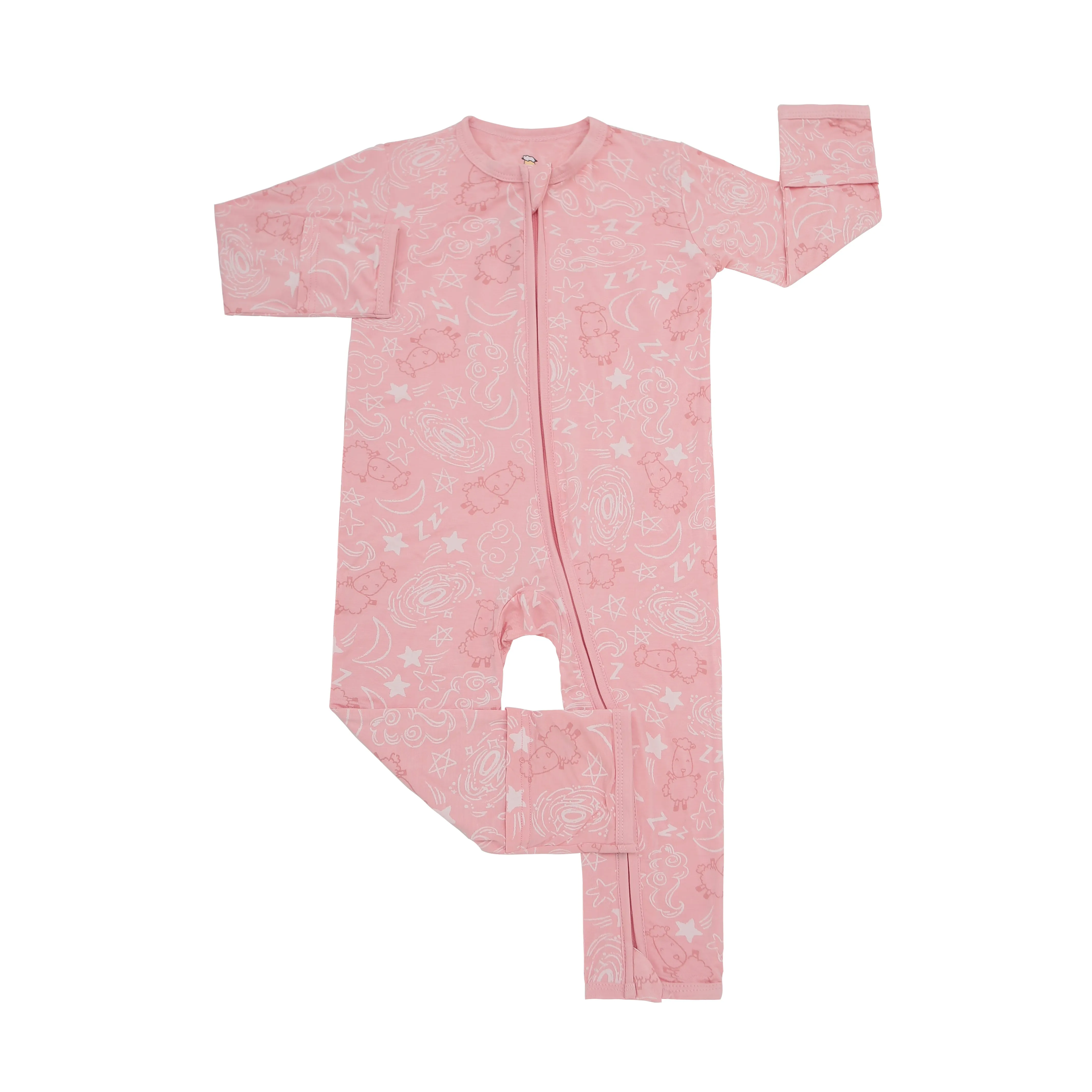 Romper Zip Baa Baa in the Universe Pink