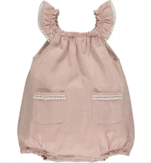 Rose Aspen Cotton Knit Baby Romper