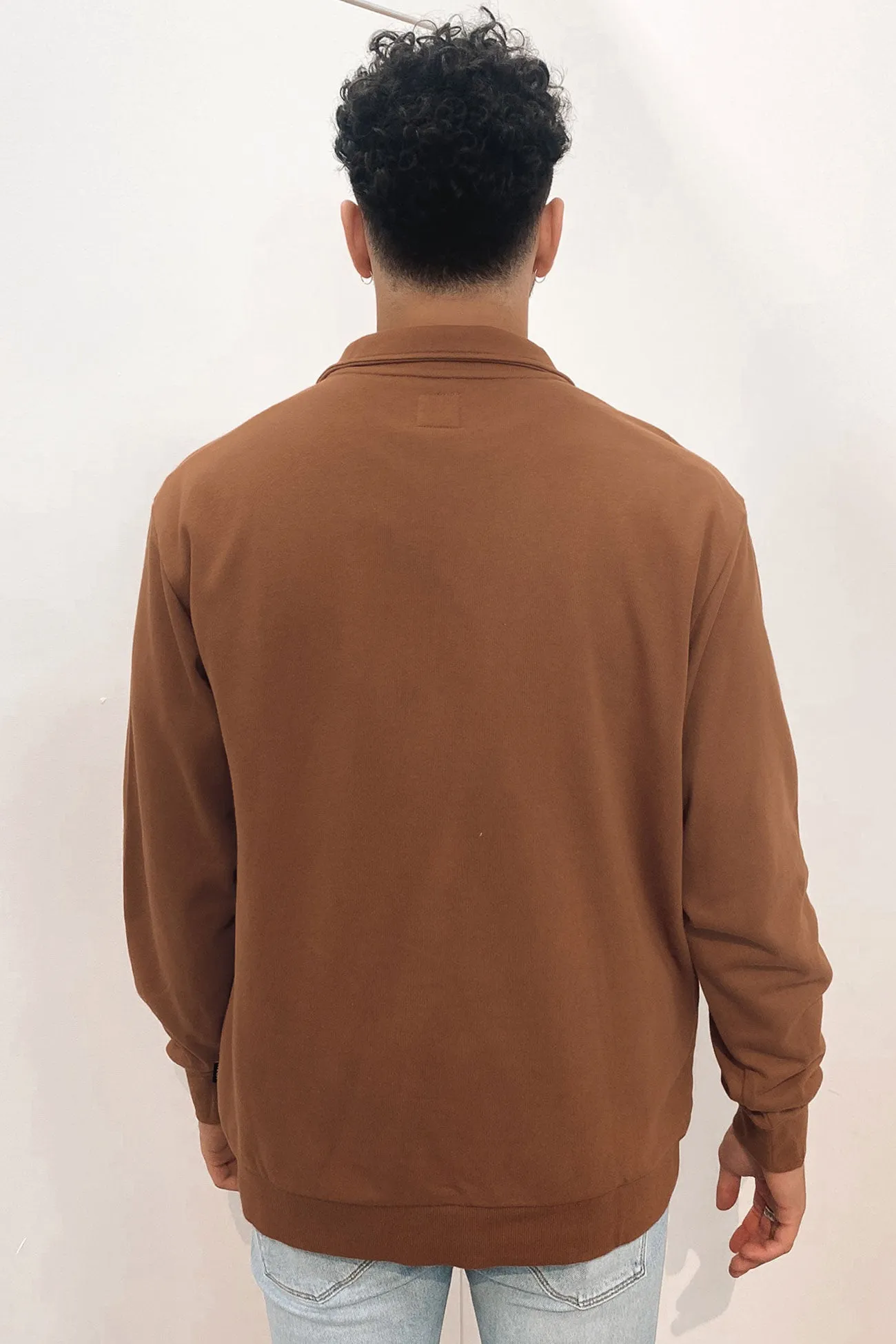 RVCA Corp Half Zip Crew Copper