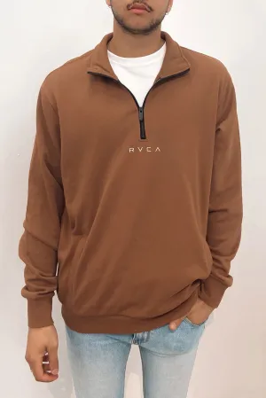 RVCA Corp Half Zip Crew Copper