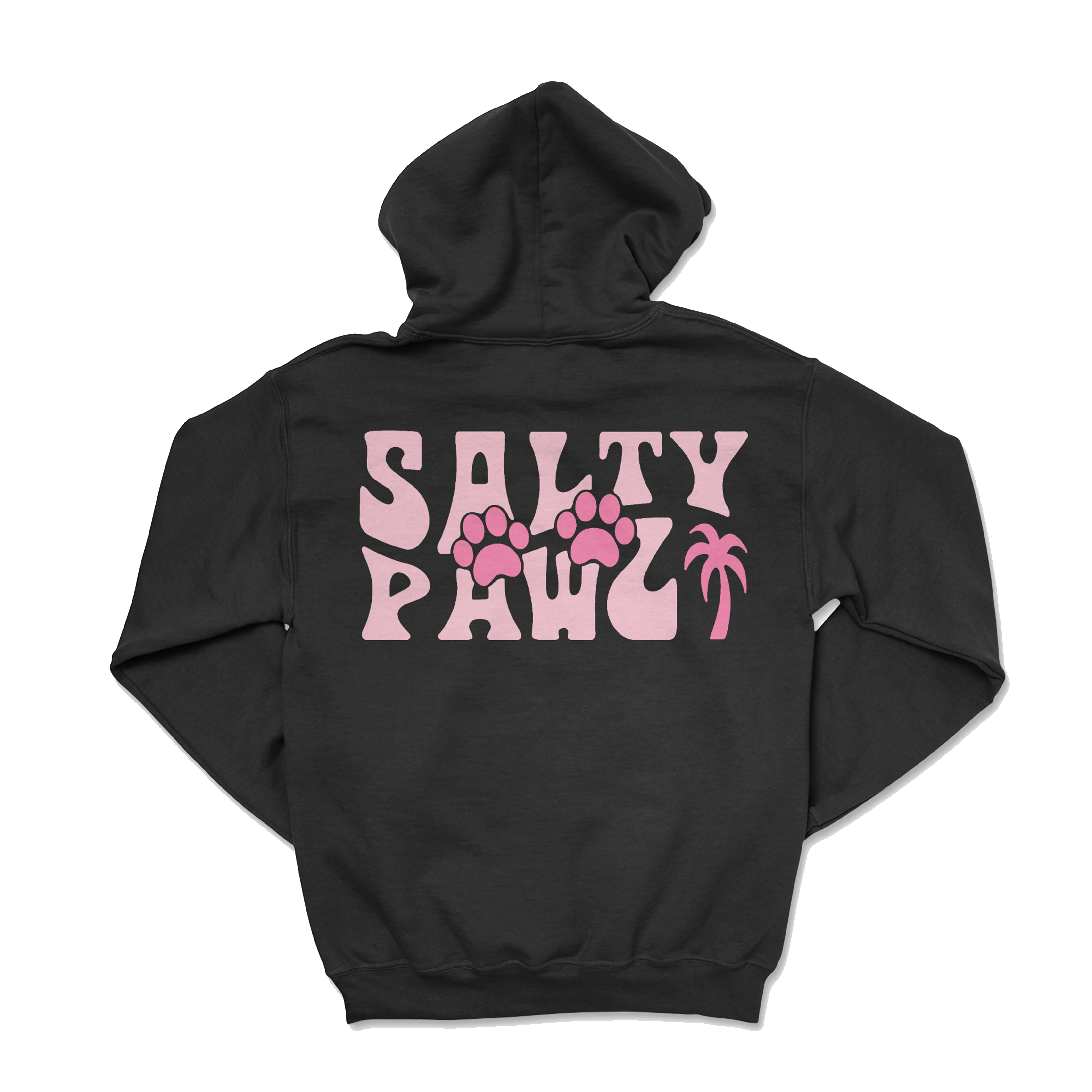 Salty Pawz Black/Pink (Adult Hoodie)