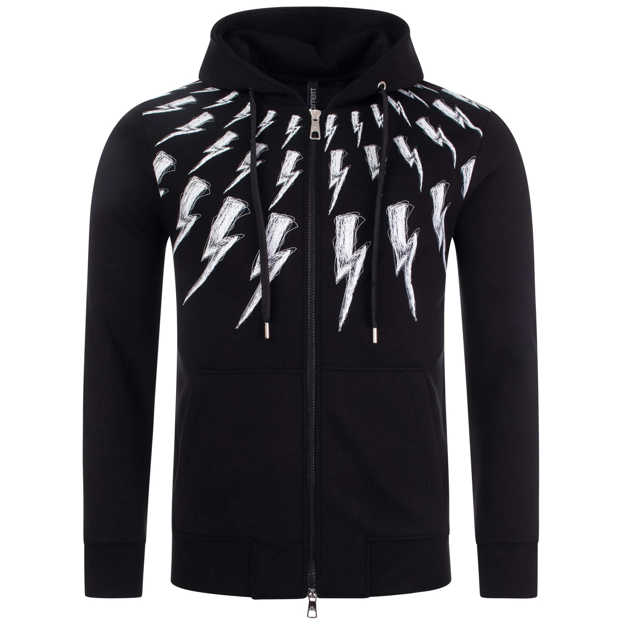 Scribble Fair-Isle Thunderbolt Zip Hoodie