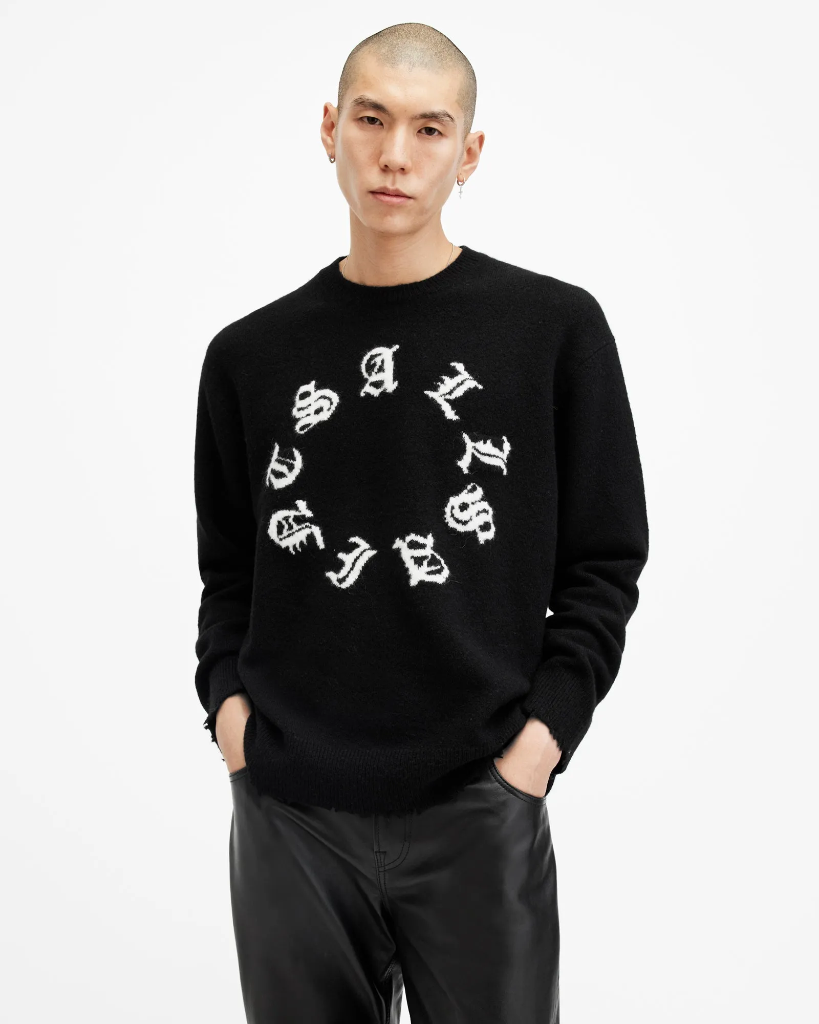 Scripture Gothic Jacquard Logo Jumper