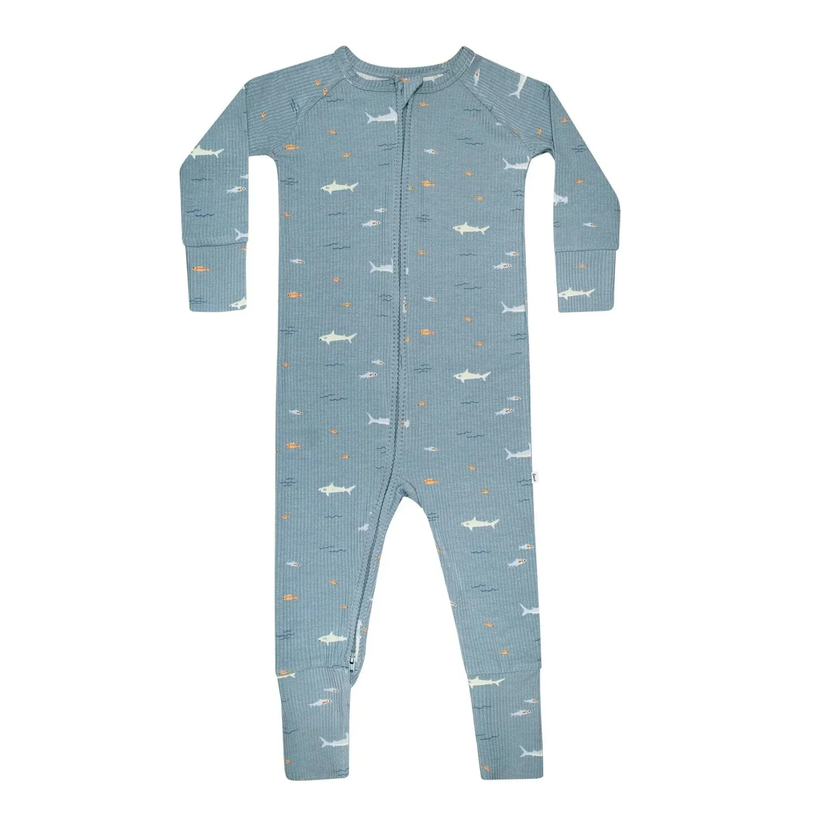 Sharks Small Ribbed Zip Romper