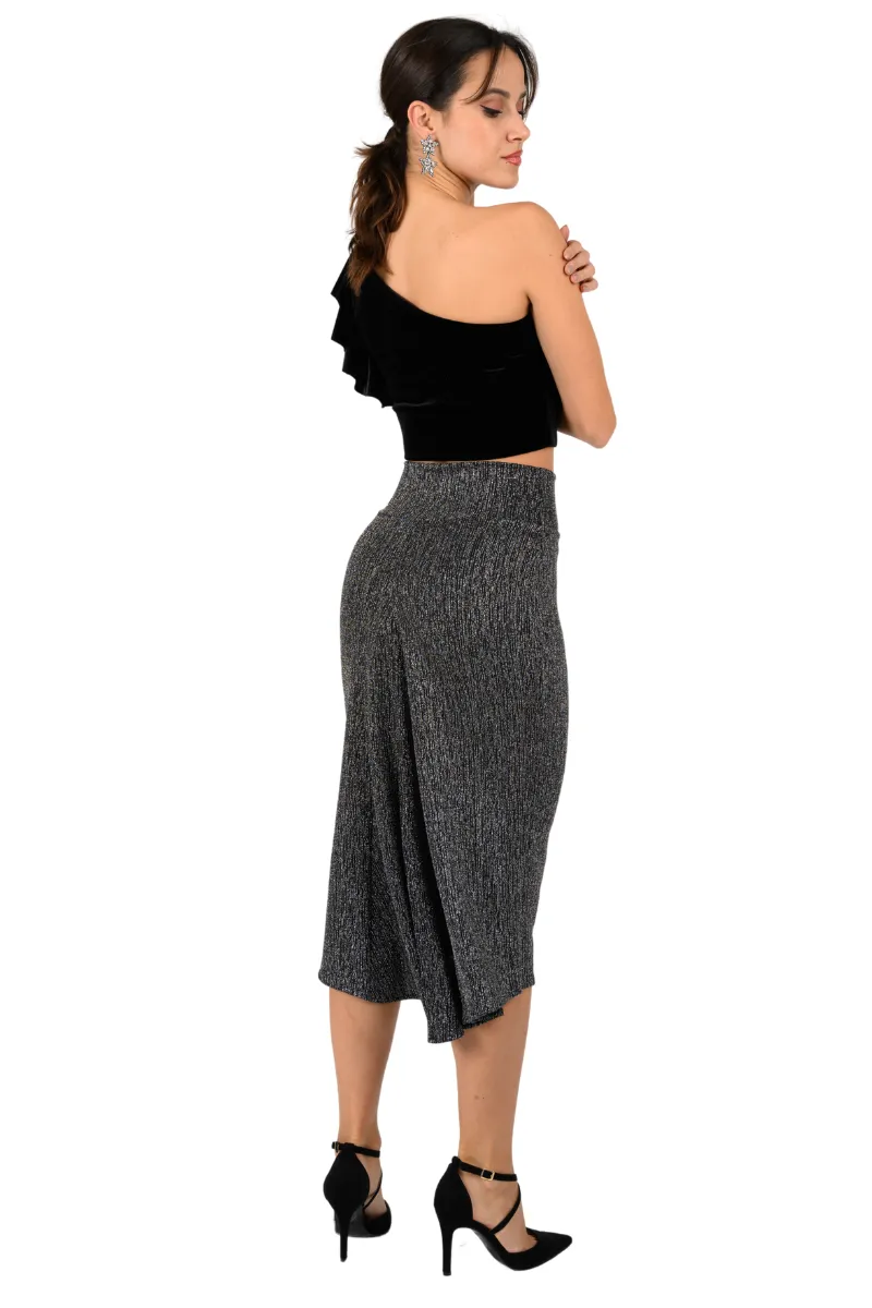 Shimmering Tango Skirt With Back Slit