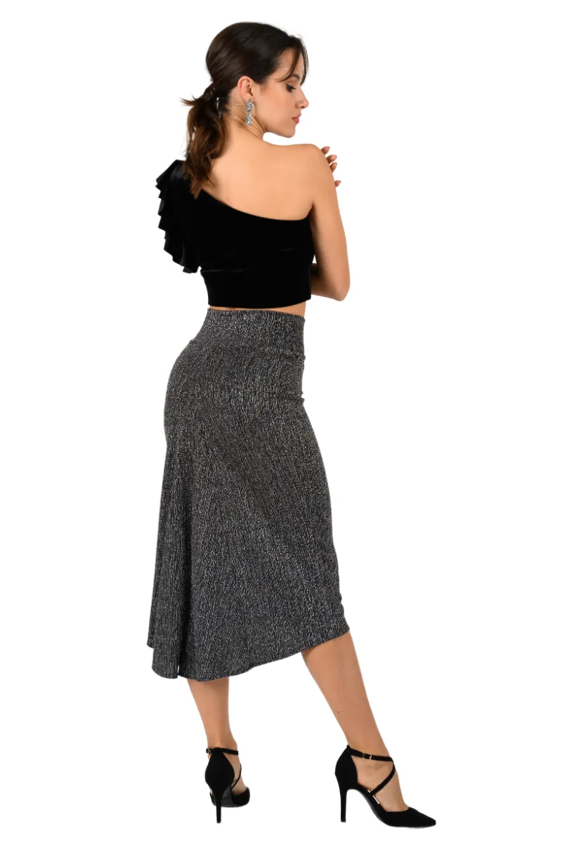 Shimmering Tango Skirt With Back Slit