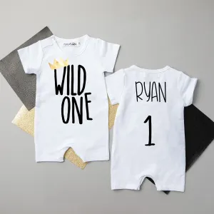 Shorts "Wild One" Slim Fit 1st Birthday Romper