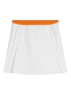 Sierra Pleat Skirt / White