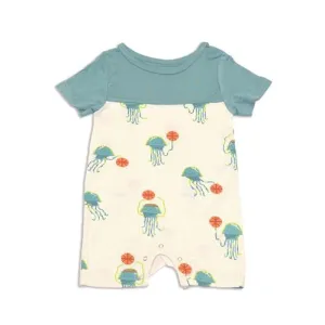 Silkberry Baby Bamboo Short Sleeve Romper (Pixel Jelly Print)